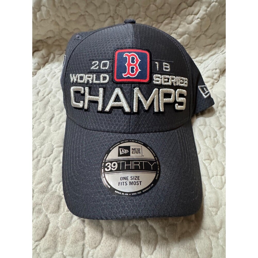 New Era Boston Red Sox 2018 World Series Champs 39THIRTY Official On-Field Cap